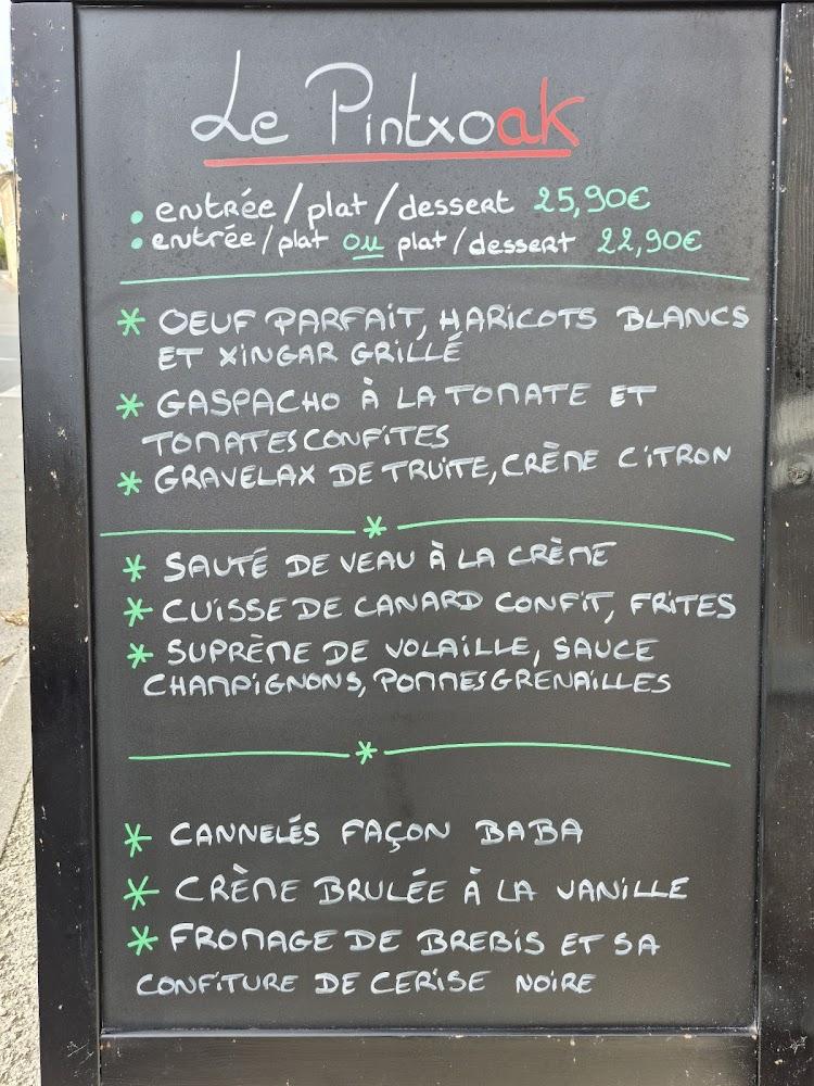Le Pintxoak Martillac (33650) - Menu Image 4